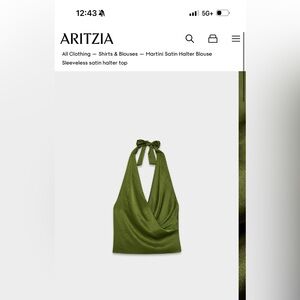 Aritzia Martini Blouse - Bosana Green